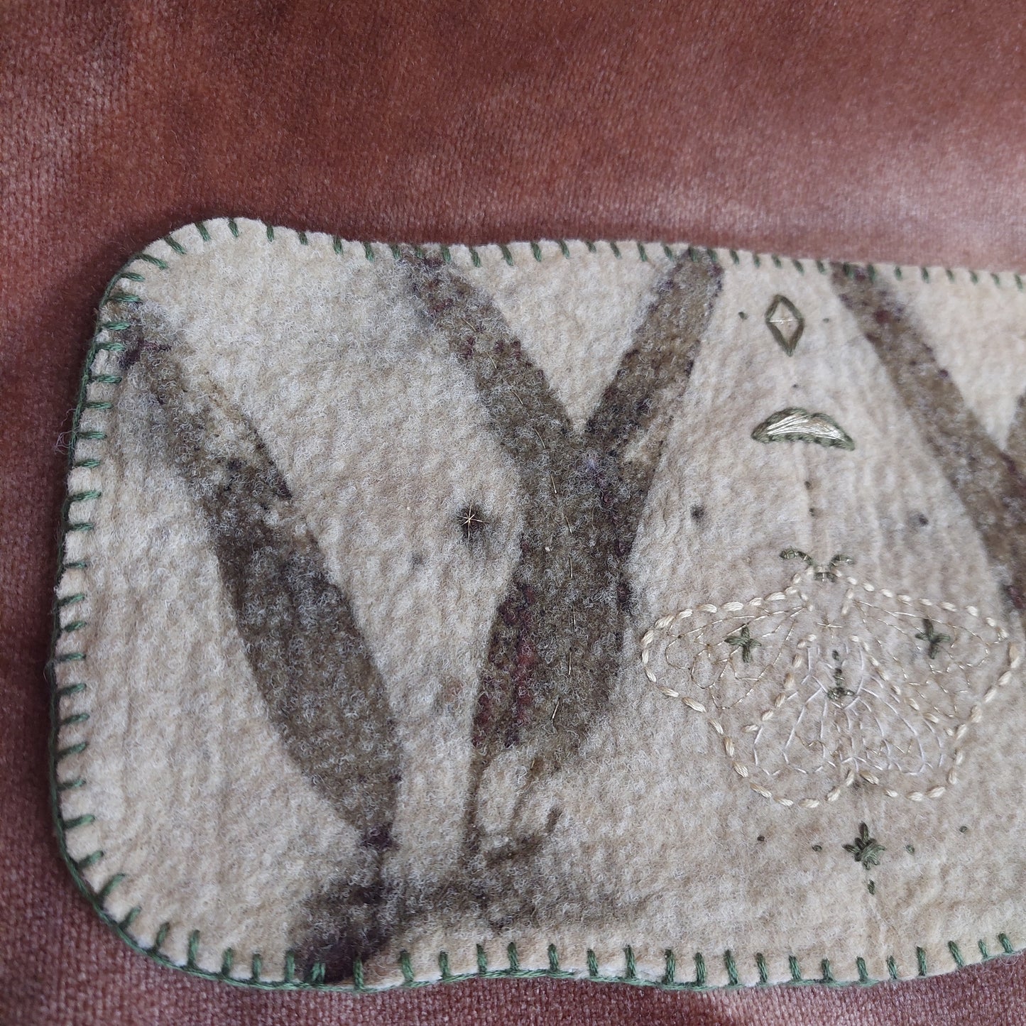 Plant-Dyed Wool Moth Altar Cloth